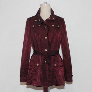 White House Black Market Belted Trench Coat Size 4